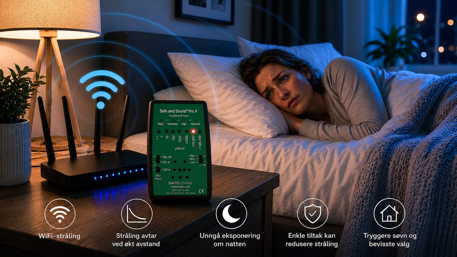 WiFi-stråling i soverom – hva viser målinger?
