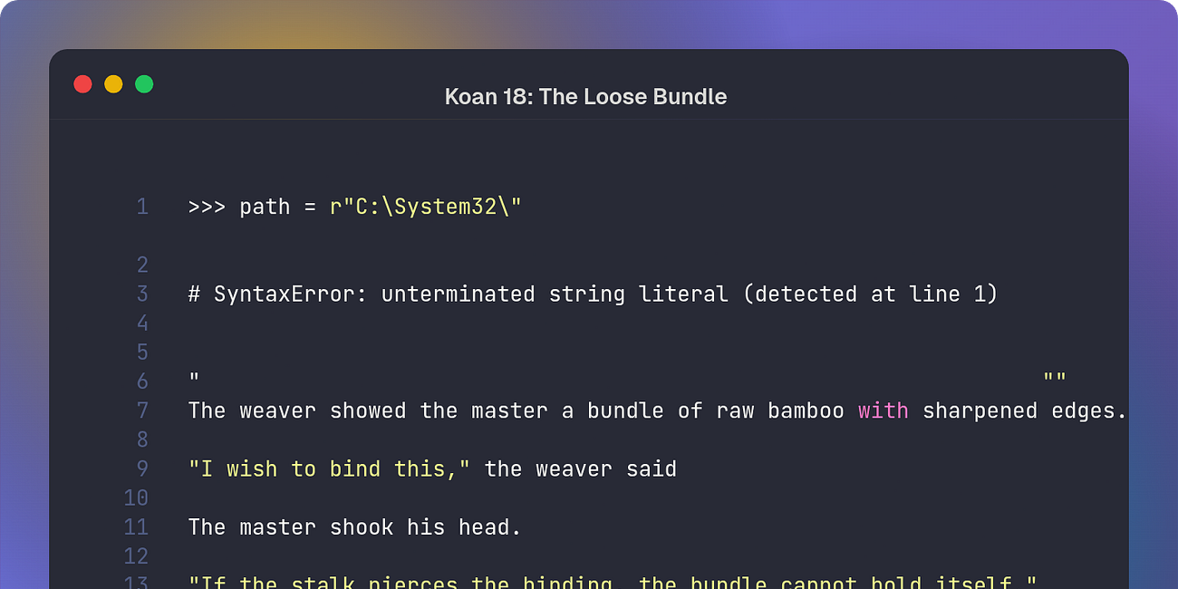 Koan 18: The Loose Bundle
