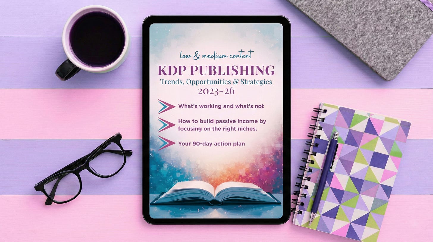 low and medium content KDP publishing research report 
