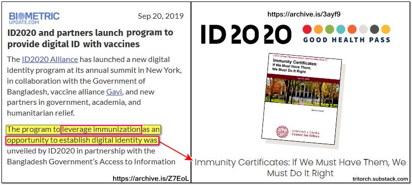 The program to leverage immunizations as an opportunity to establish digital identity Biometric Update | ID 2020 good health pass, immunity certificates if we must have them we must do them right ID2020 Alliance