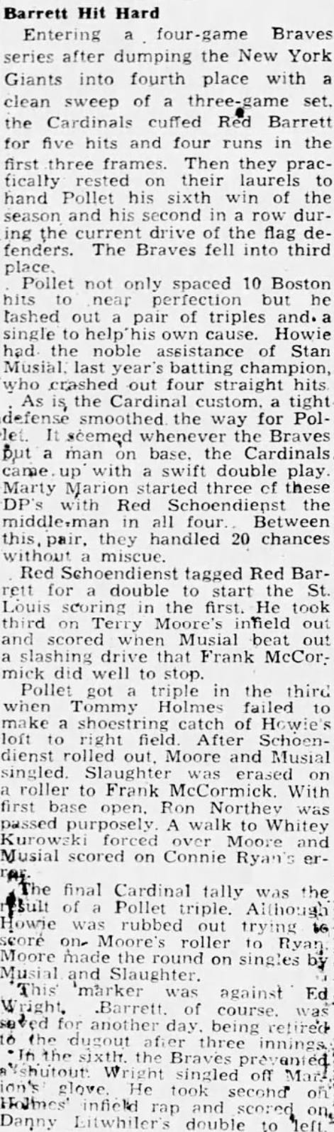 1947 Boston Globe
