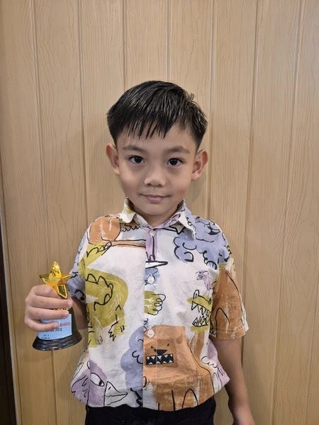 Rafa with his award Rafa with his award