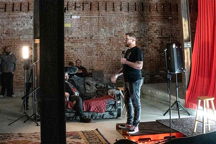 Standup comedy at The Lab, News Years Eve, 2024