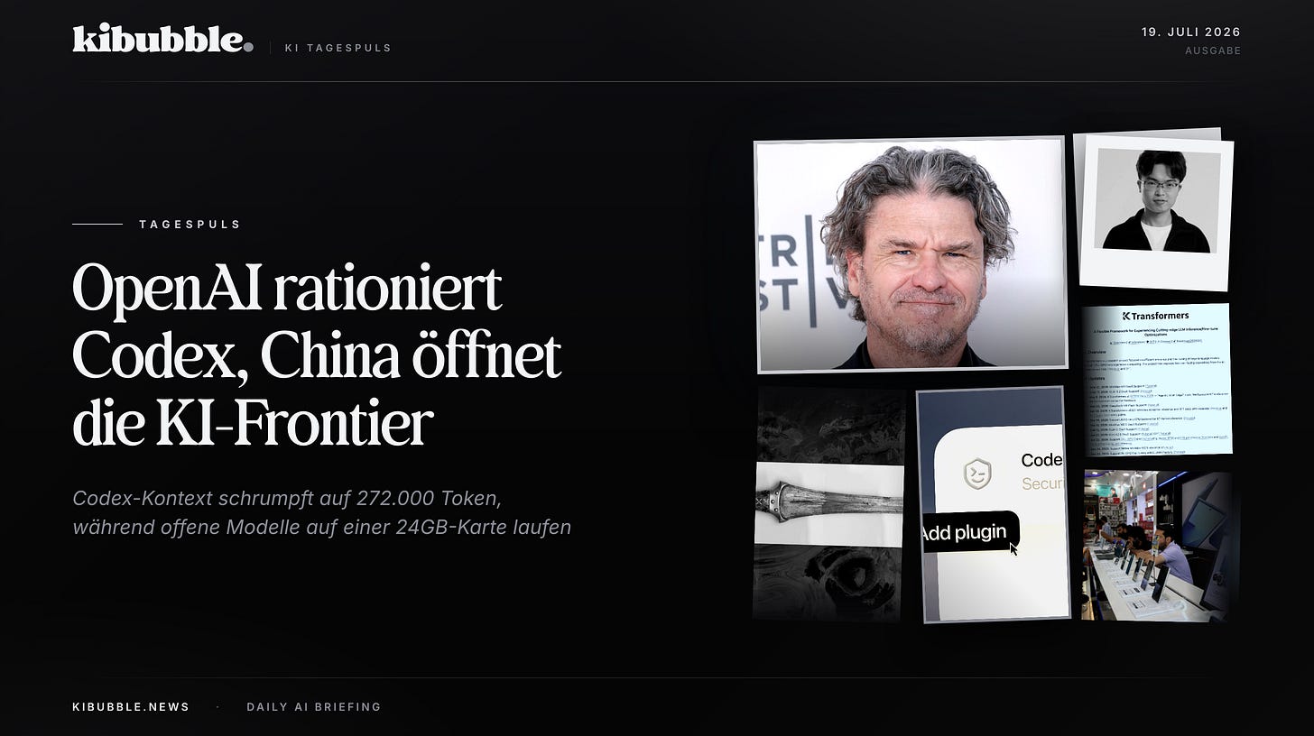 OpenAI rationiert Codex, China öffnet die KI-Frontier OpenAI rationiert Codex, China öffnet die KI-Frontier