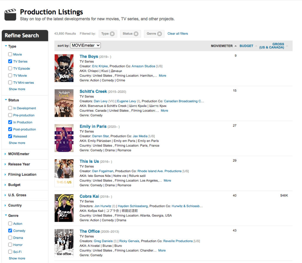 imdbpro-page-production-listing