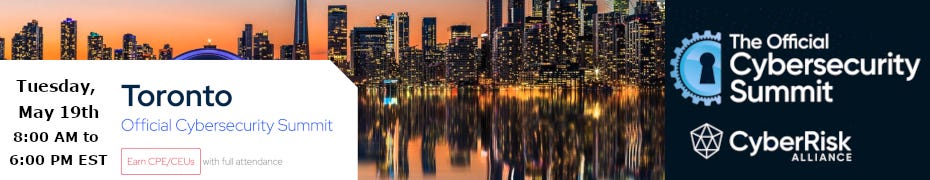 3rd Annual Toronto Official Cybersecurity Summit (May 19th)