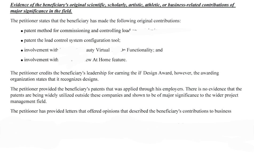 Eb1a Rfe Example 🚨 EB1A RFE Insight: Why “Original Contribution” Often Fails (Case ...