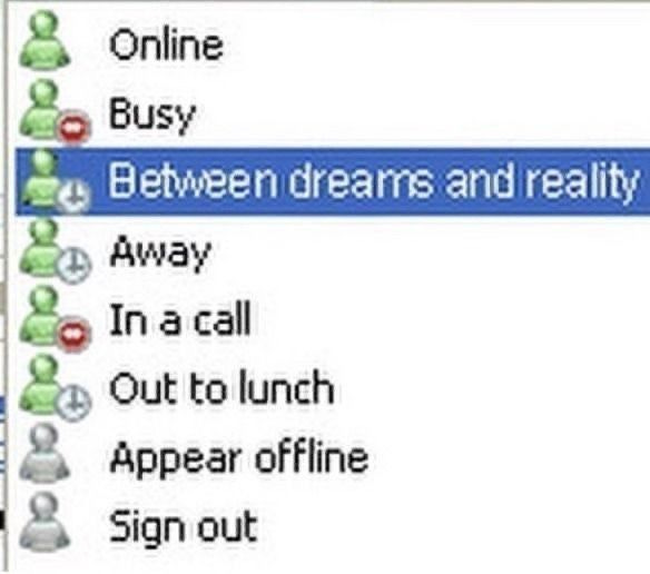 This may contain: an image of a computer screen with the words between dreams and reality