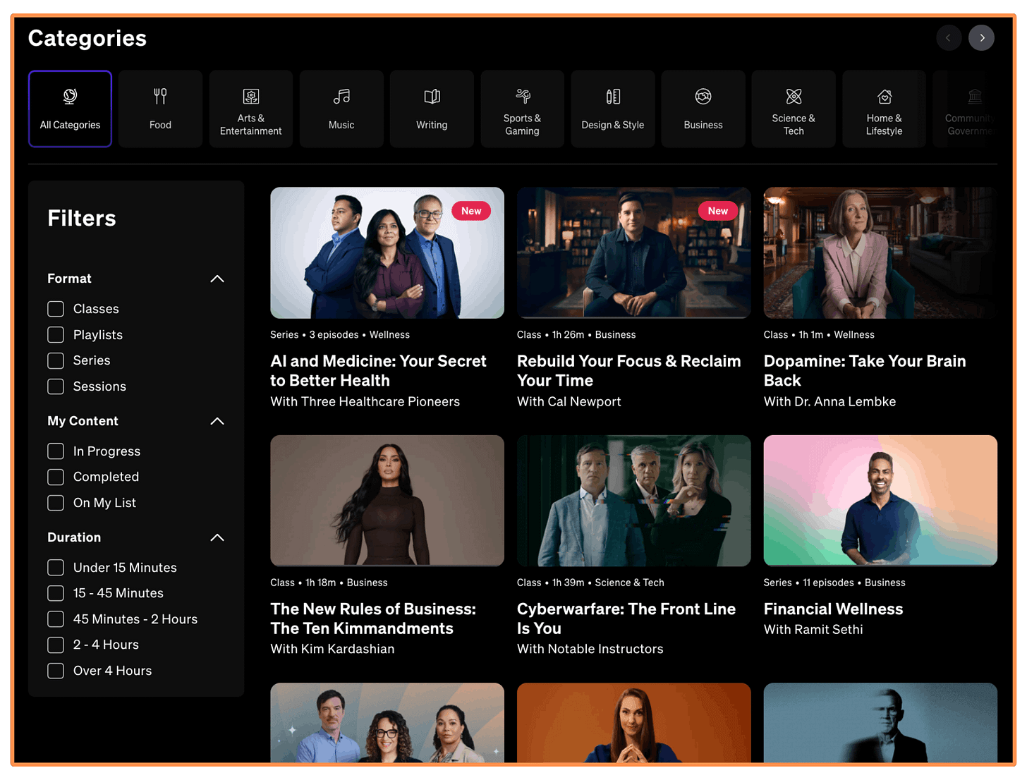 Library (desktop view)