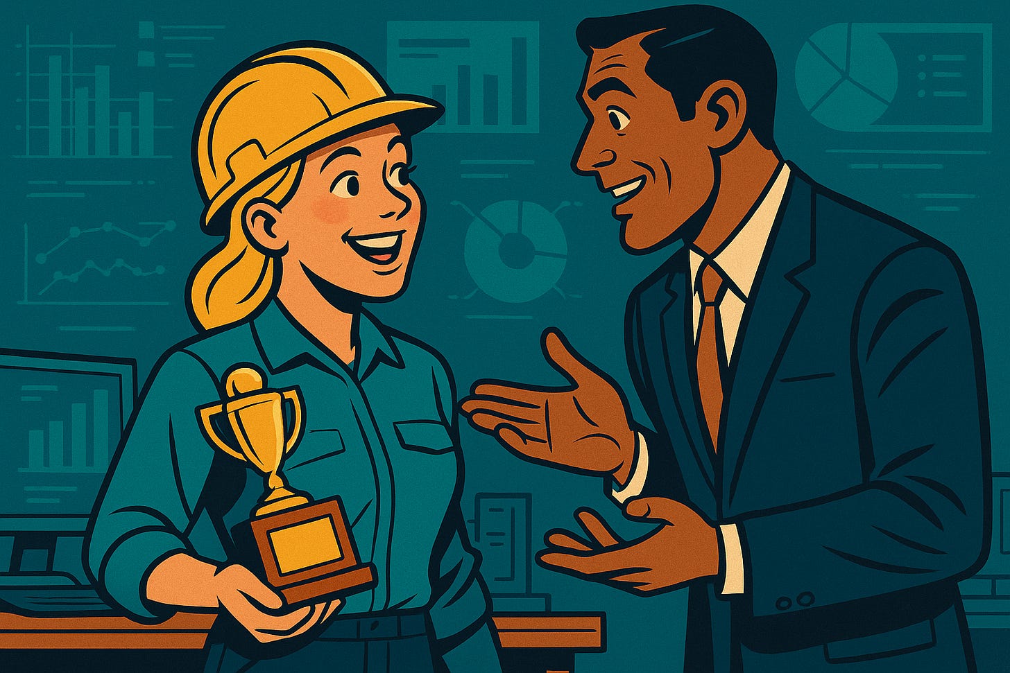 A data engineer wins because she's a great communicator