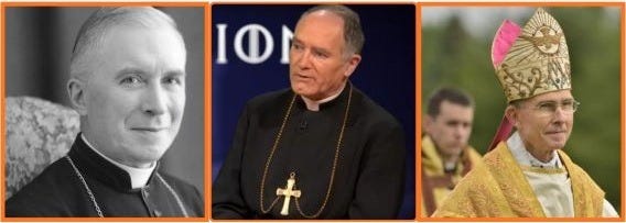 From Left to Right, Archbishop Marcelle Lefebvre, Bishop Bernard Fellay, Bishop Bernard Tissier de Mallerais (source: SSPX website)