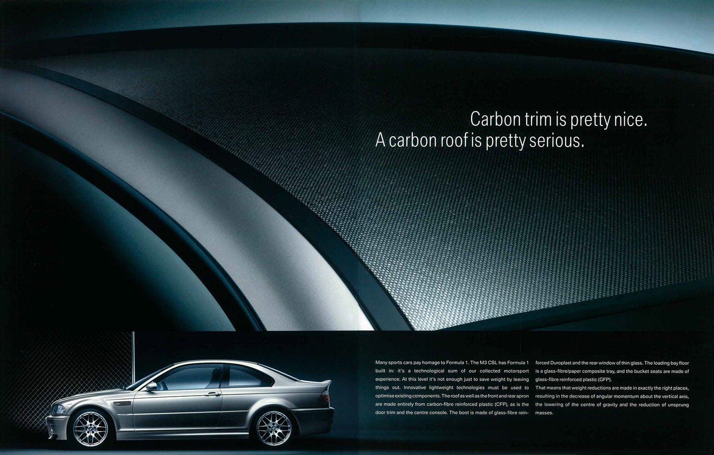 BMW E46 M3 CSL brochure carbon