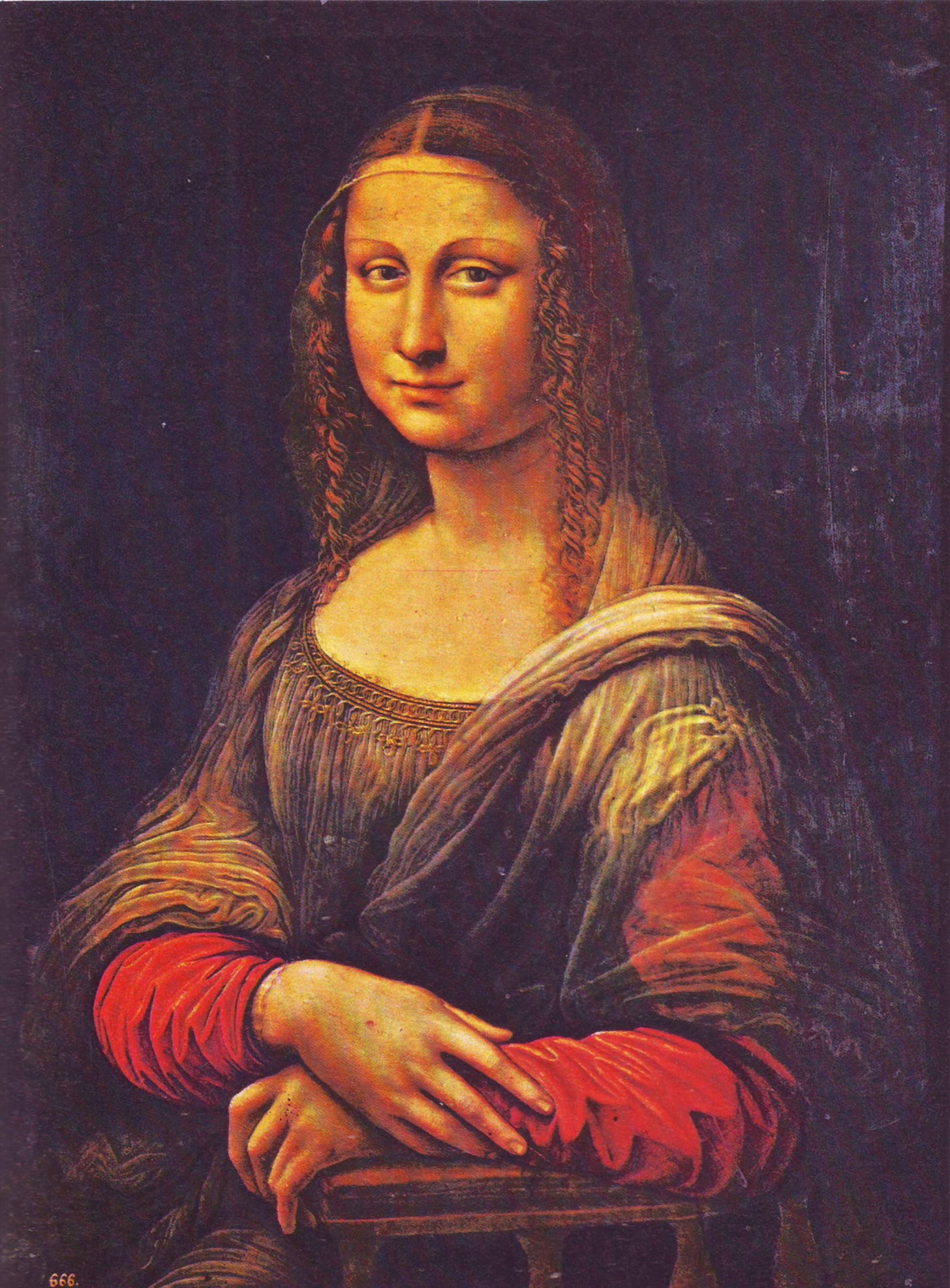 The Prado copy of the Mona Lisa photographed before its 2012 restoration