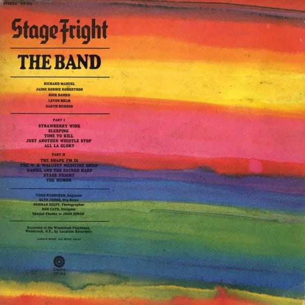 Cover art for Stage Fright by The Band