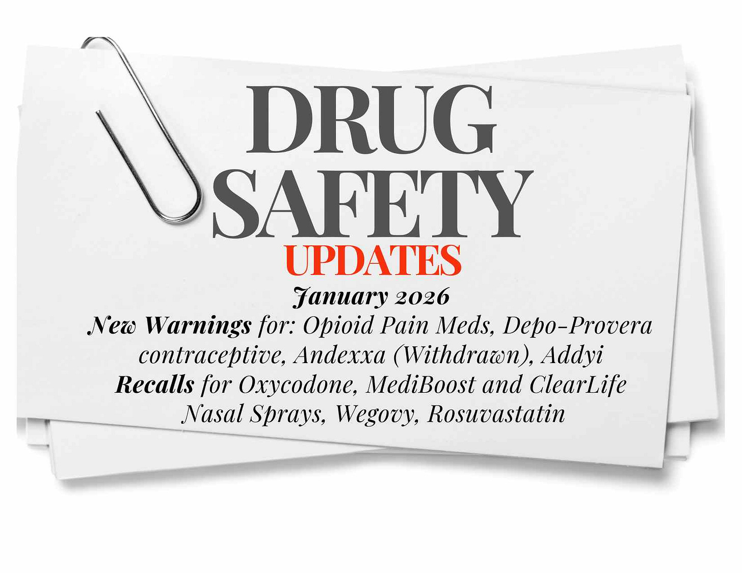 Ask a Patient Drug Safety Update Newsletter January 2026
