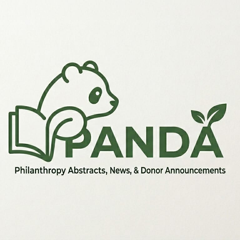 PANDA - Philanthropy Abstracts, News, & Donor Announcements