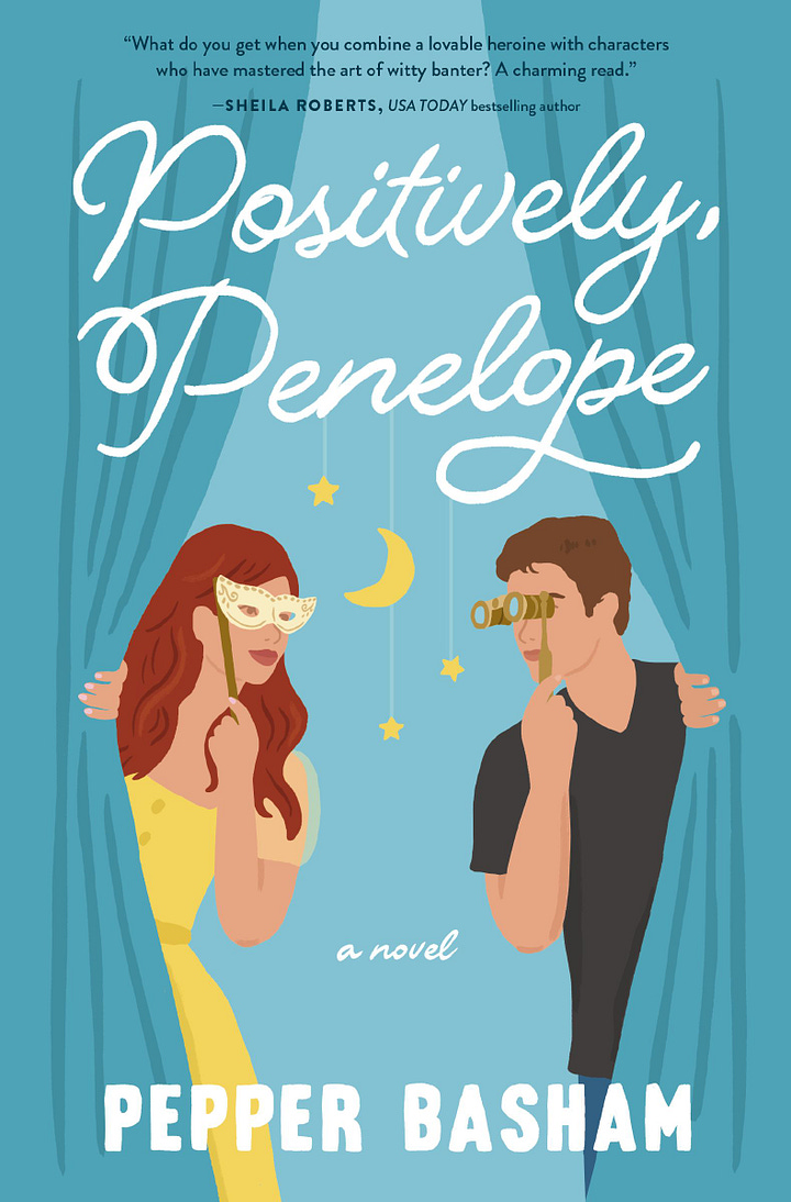 Book covers from Pepper Basham's other two books in the Skymar series: Authentically, Izzy and Positively, Penelope