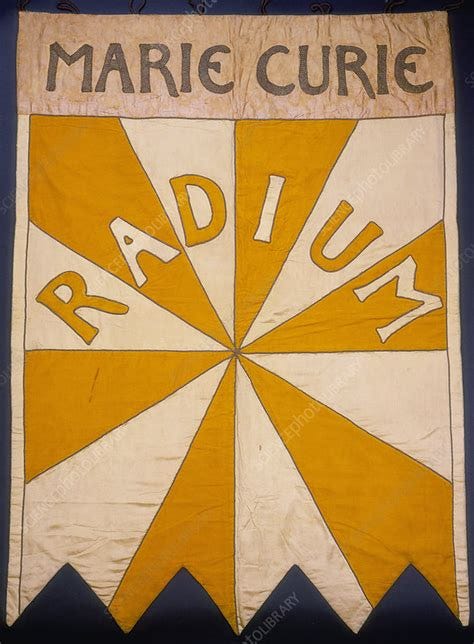Marie Curie, Radium', banner, 1908 - Stock Image - C045/2123 - Science Photo Library