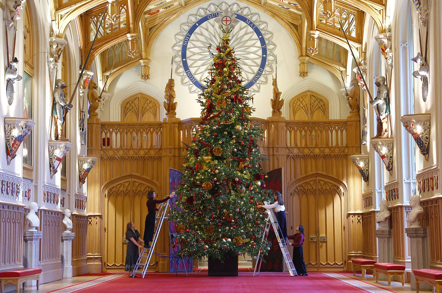 Christmas tree in Windsor Castle