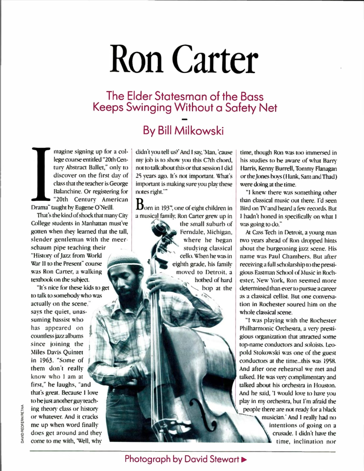 My Audience with Living Legend Ron Carter