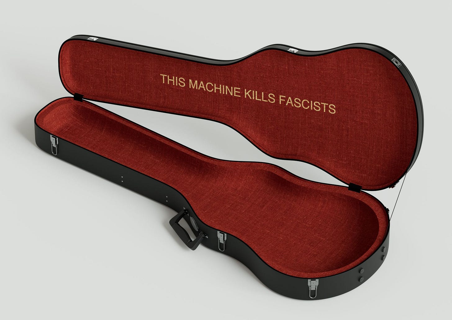 Illustration of an empty guitar case