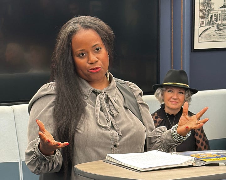 A Broadway actress discusses the 9/11 musical "Come From Away" at a high school event.