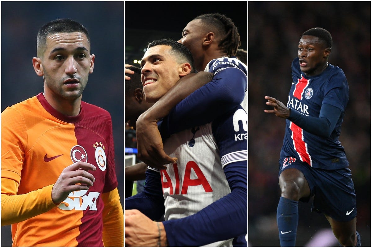 Hakim Ziyech, Pedro Porro and Nuno Mendes