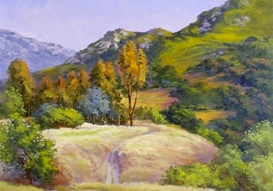 Golden Meadow, 18 x 24", Oil, © William Marvin Golden Meadow, 18 x 24", Oil, © William Marvin