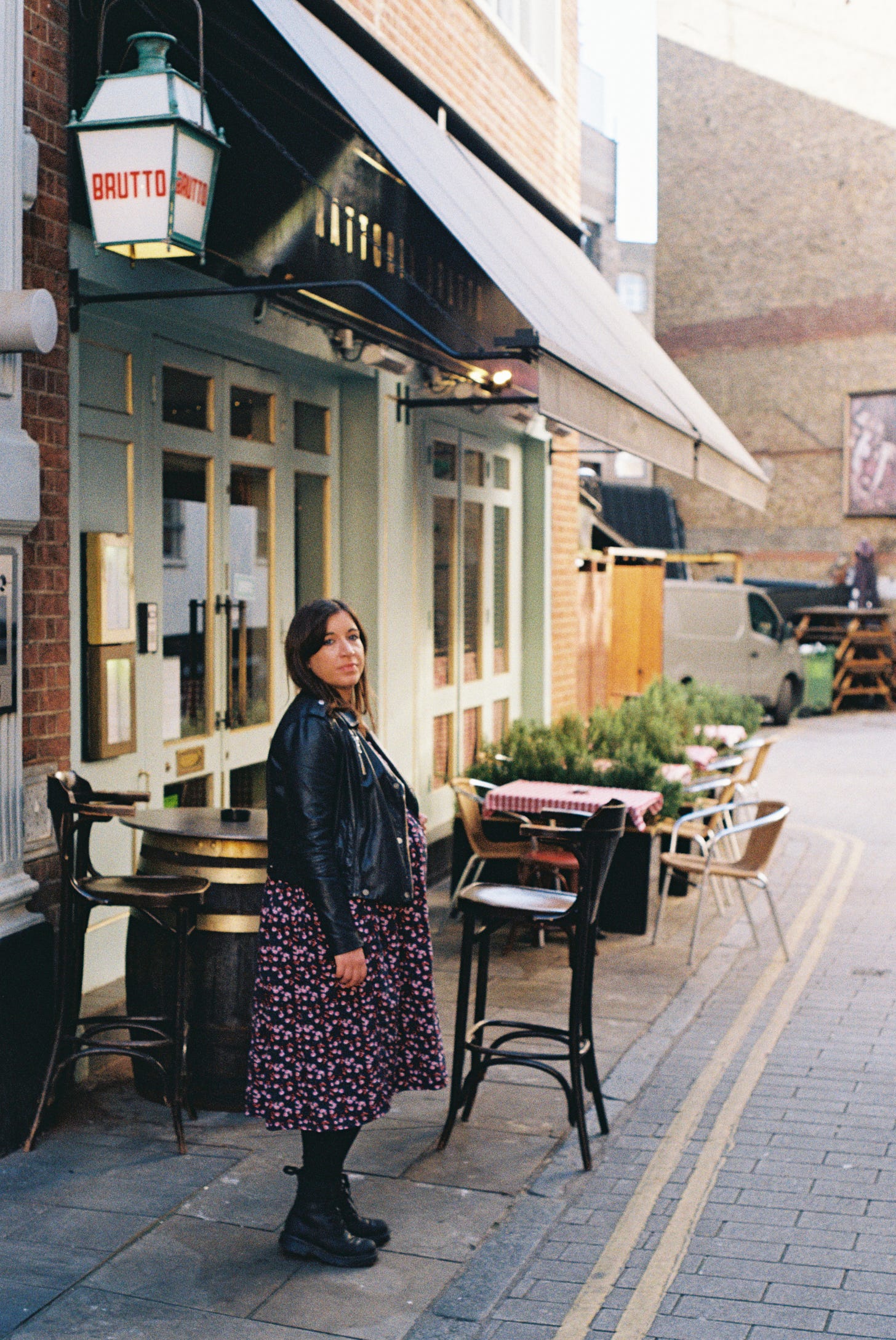 Heather Taylor outside Brutto restaurant