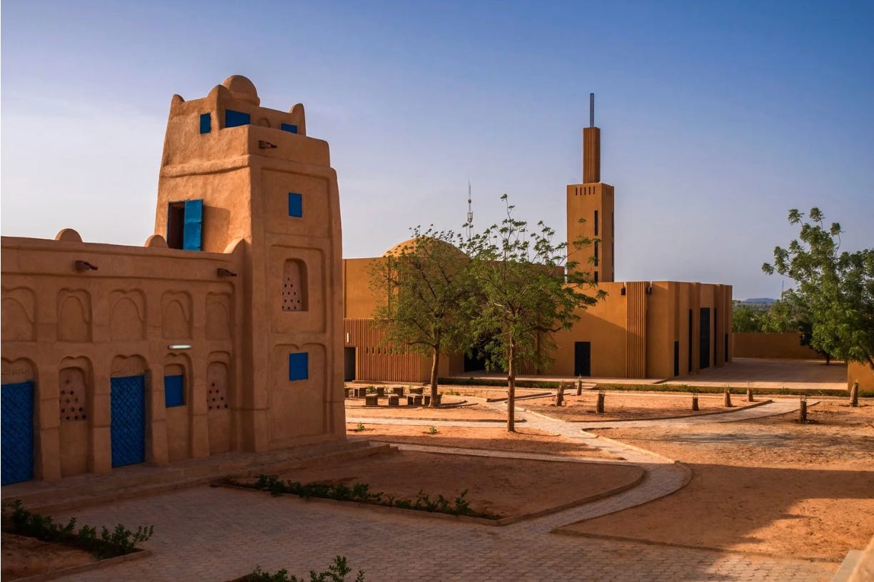 Hikma Community Comlex, Niger 2018. Via: www.mariamissoufou.com. Shown on In Corso Studio, a vintage furniture platform in Toronto.