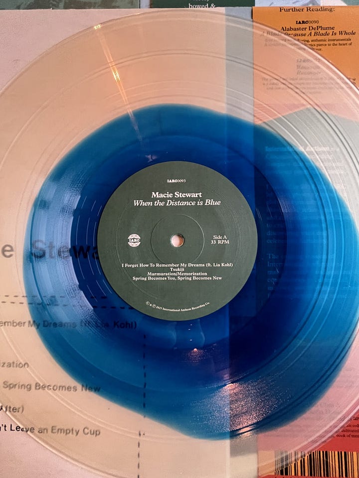 Macie Stewart, When the Distance is Blue, (Limited Edition “Glacial Blue” Color Vinyl, Classic Black Vinyl, CD, Digital album), IARC0093, International Anthem, 2025