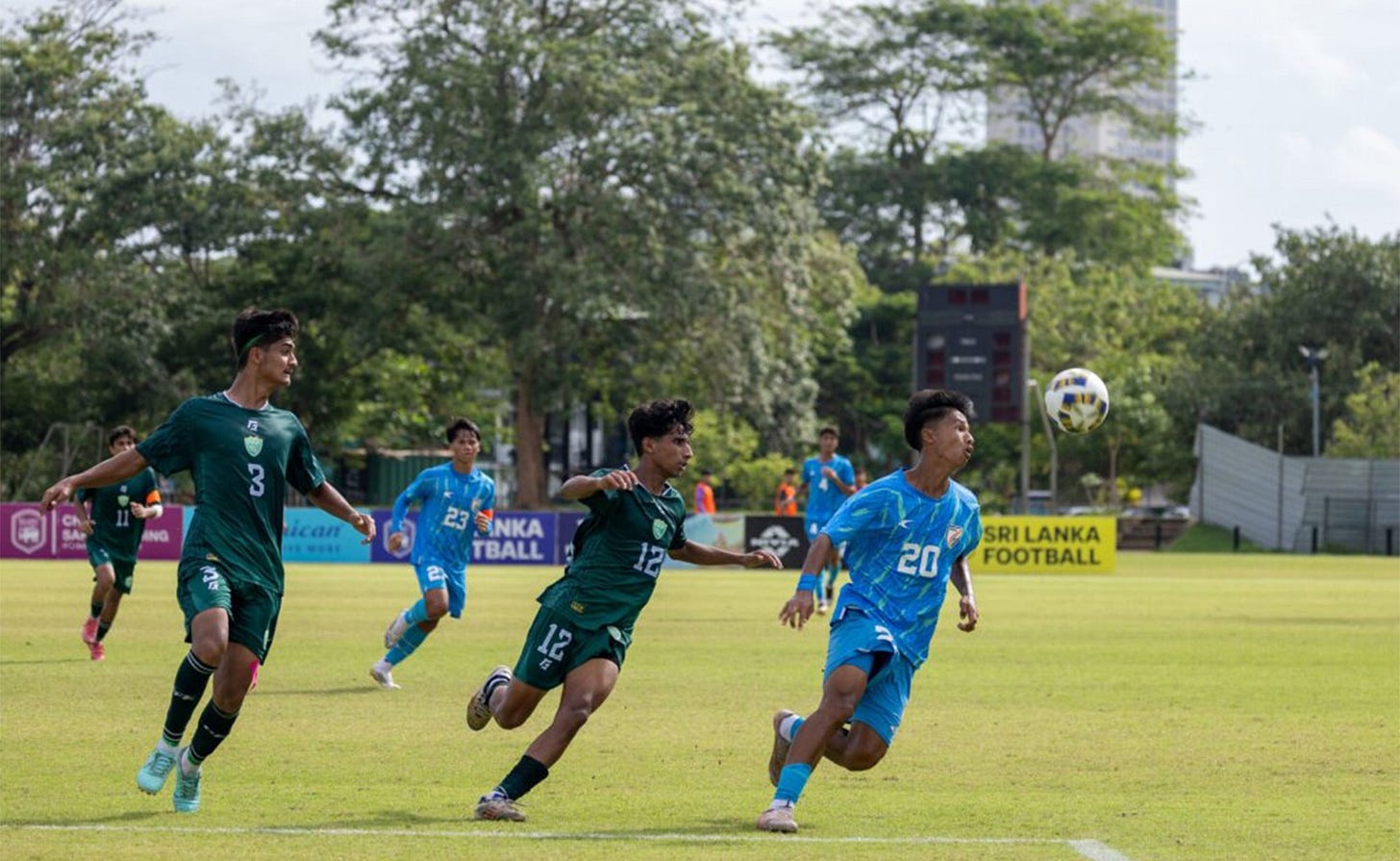 India and Pakistan in action. (Photo: AIFF)