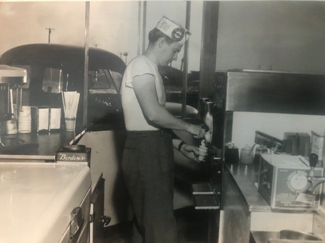 Leon Brown Sr., working hard at the first A&W in Anchorage, Alaska.