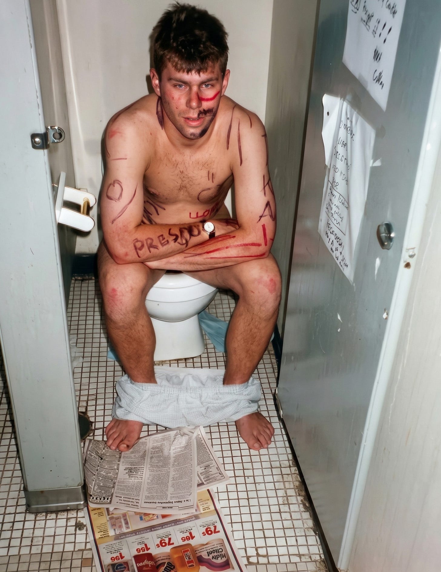 Shawn Collins, naked and oblivious