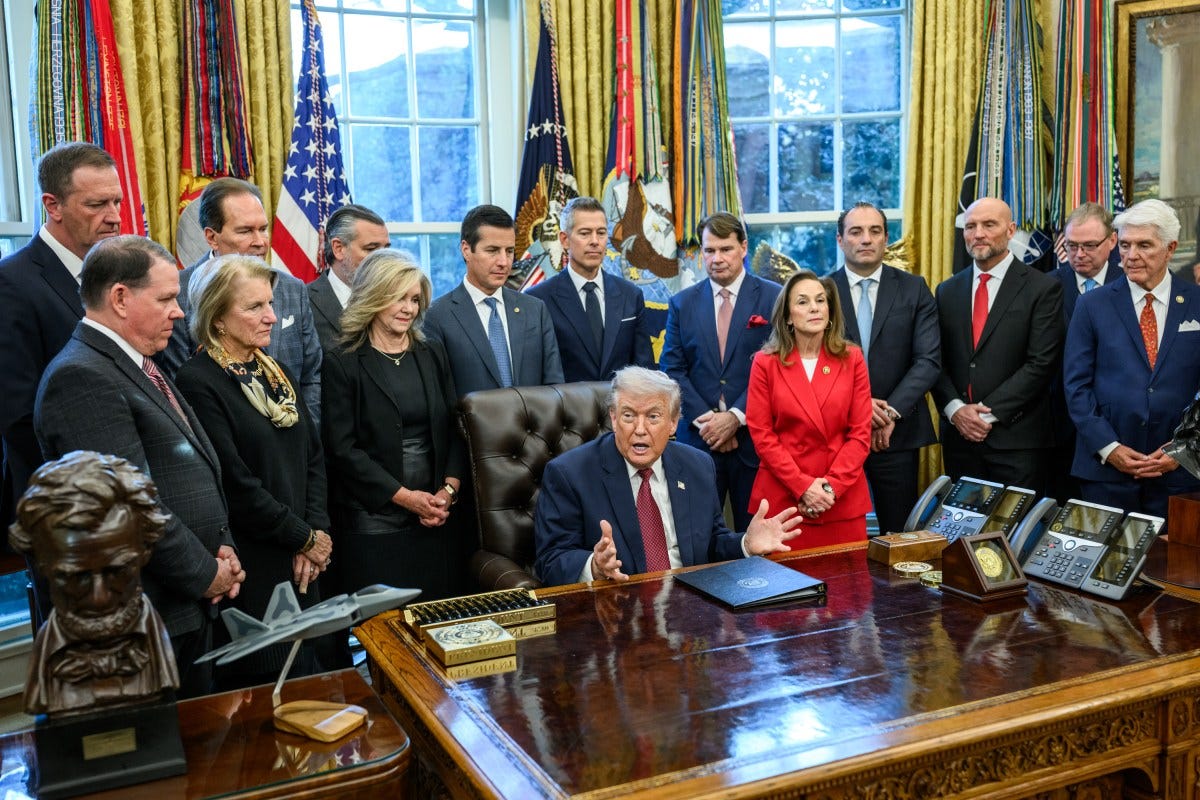 President Donald Trump makes an announcement on fuel economy standards in the Oval Office, Wednesday, December 3, 2025. (Official White House Photo by Molly Riley)