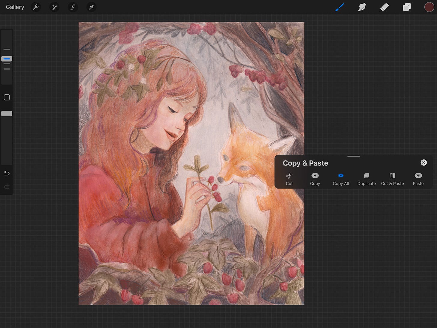 Screen shot of Procreate Screen shot of Procreate