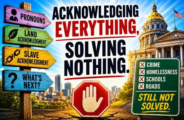 Acknowledging everything, solving nothing