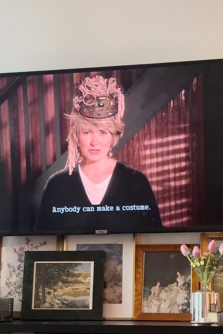 Images of Martha Stewart Living on a living room tv
