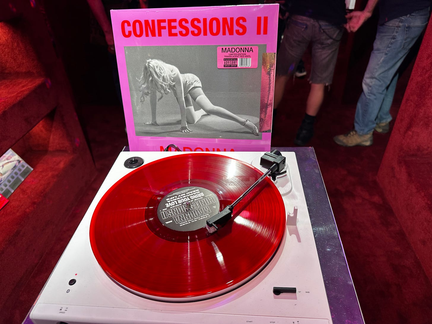 The Melrose pop-up in Los Angeles, all the vinyl ready - EVERYBODY GET UP AND DANCE - Confessions II album. The Melrose pop-up in Los Angeles, all the vinyl ready - EVERYBODY GET UP AND DANCE - Confessions II album.