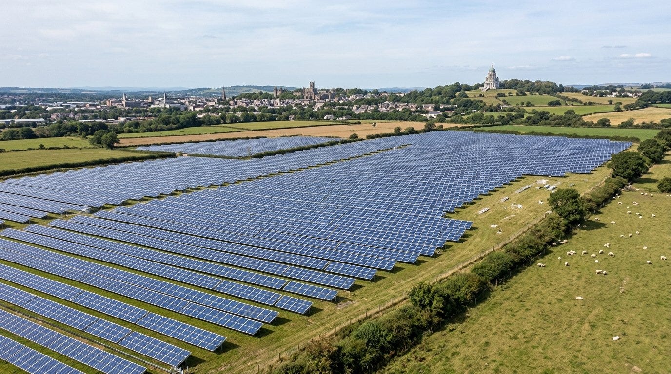 Solar Farm Near Historic English Town Solar Farm Near Historic English Town