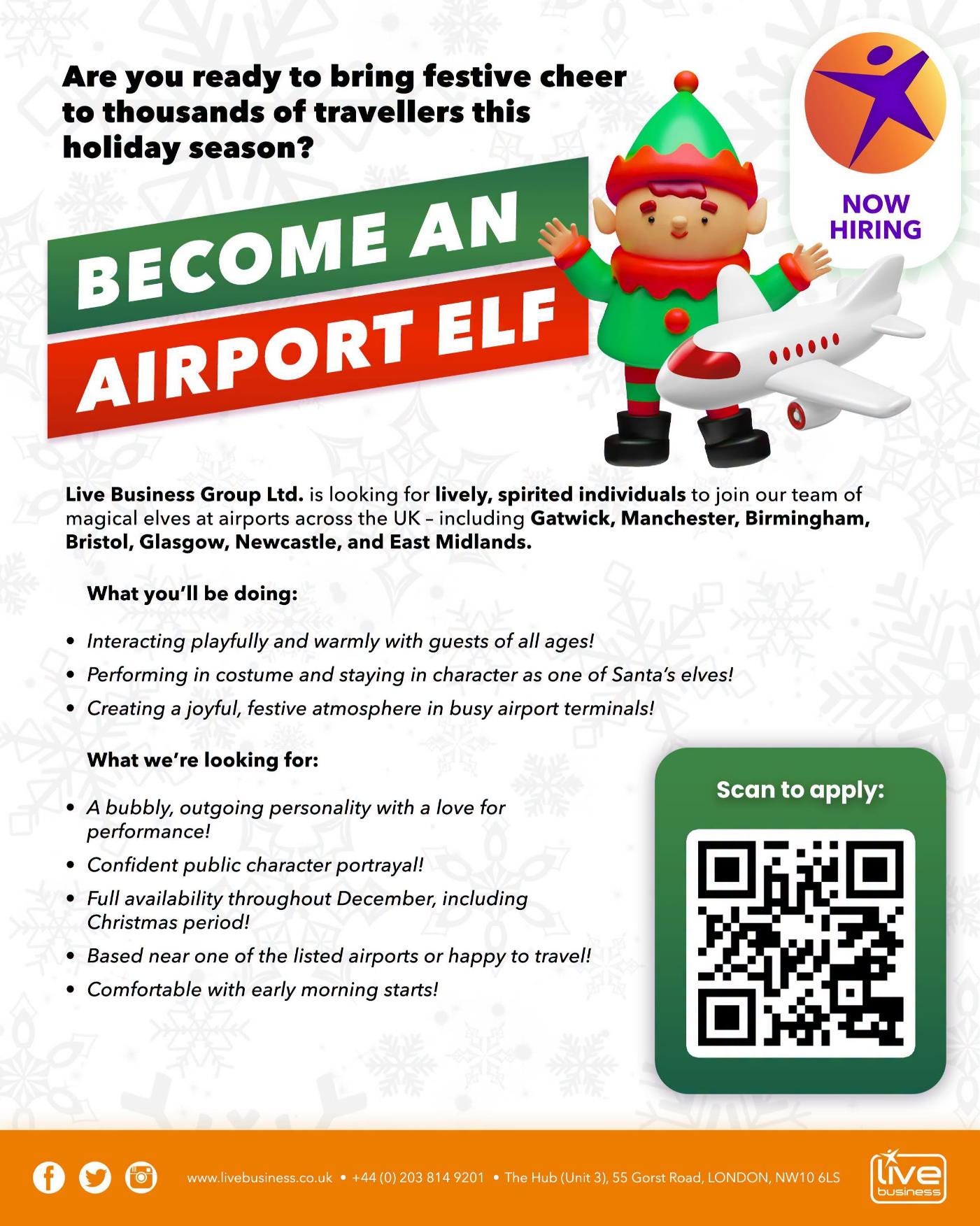 Airport Elves Wanted