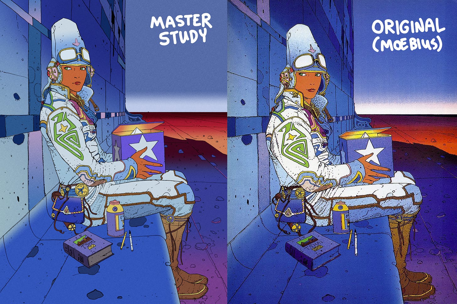 Moebius Starwatcher Master Study - a Retrospective