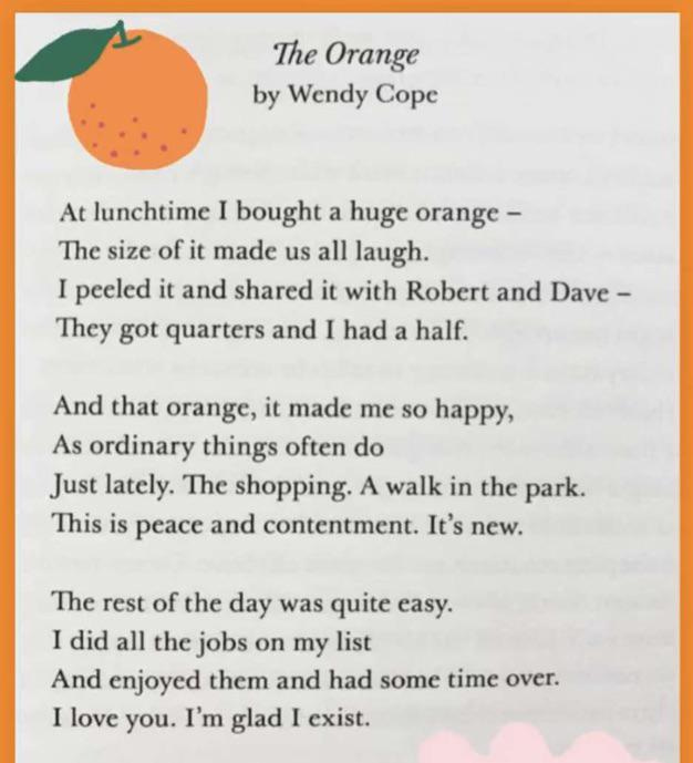 POEM]The Orange - Wendy Cope : r/Poetry