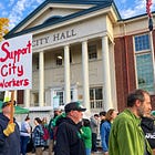 City Workers Picket Outside City Hall
