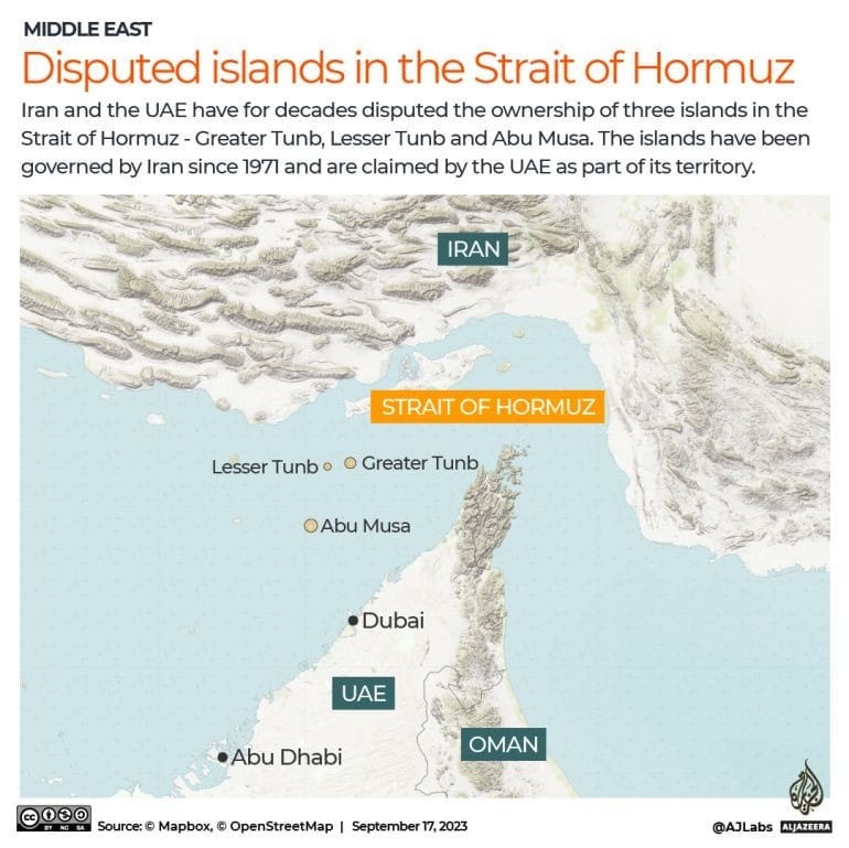 How will Iran populate the Strait of Hormuz islands the UAE also claims? | Politics News | Al Jazeera How will Iran populate the Strait of Hormuz islands the UAE also claims? | Politics News | Al Jazeera