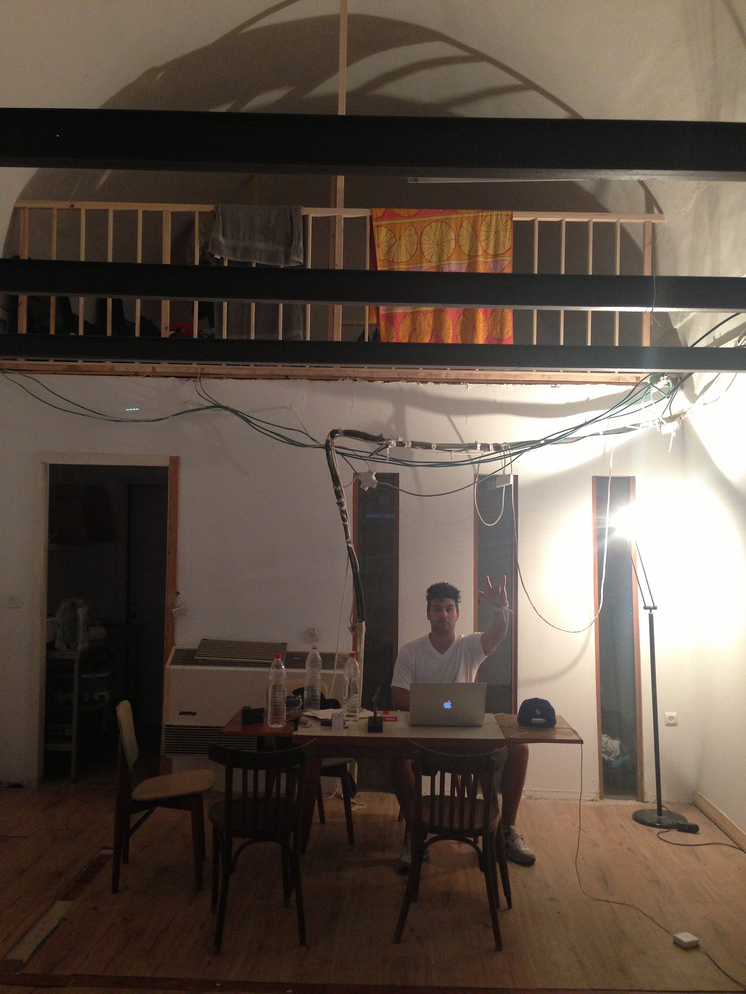 the King of Jewish Baseball, in his home, hard at work.