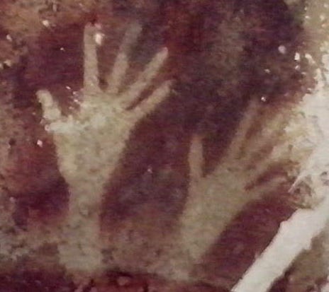 Cave of Pettakere, Bantimurung district (kecamatan), South Sulawesi, Indonesia. Hand stencils estimated between 0,000 years old[50]