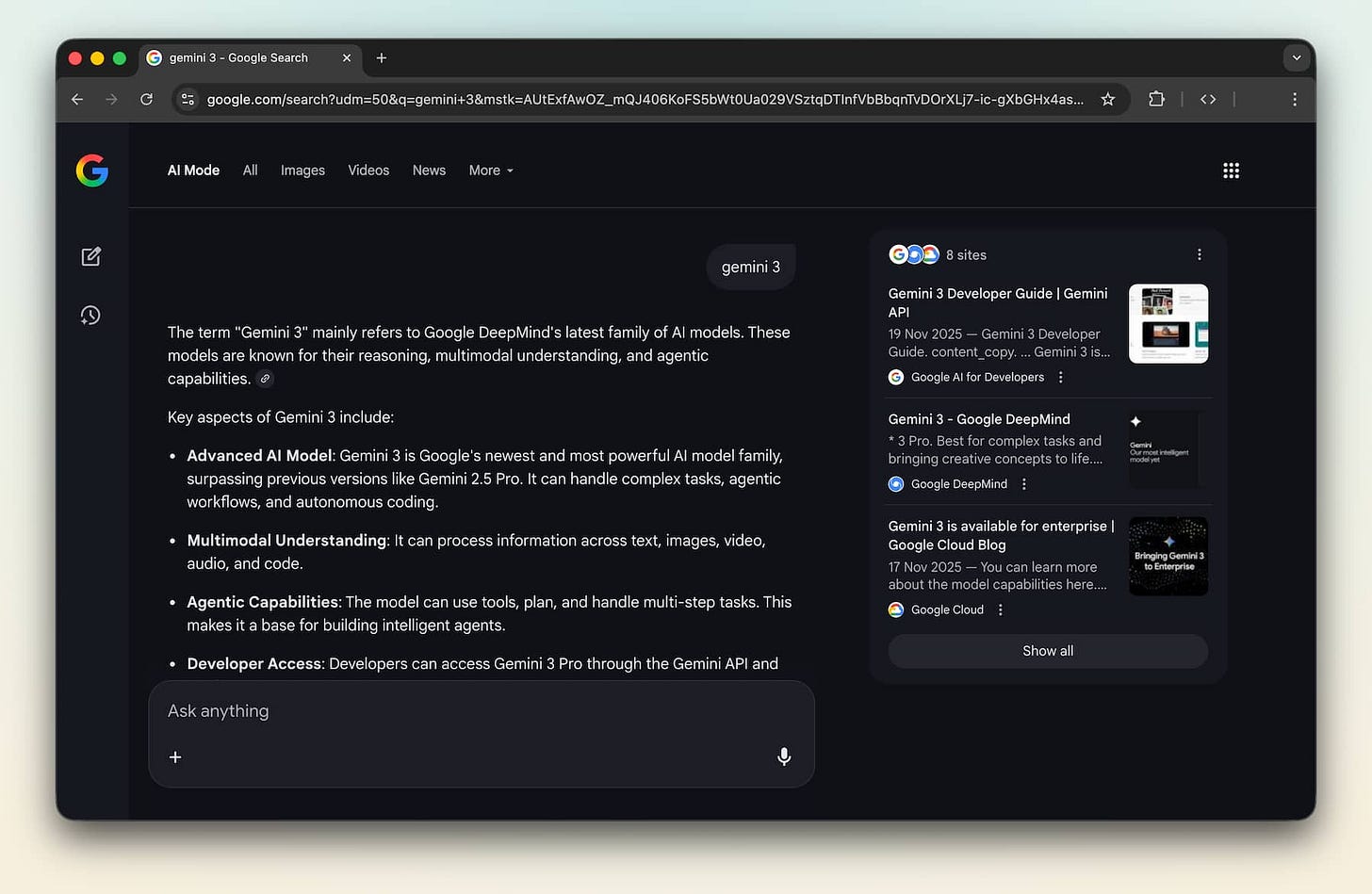 Google Search AI Mode