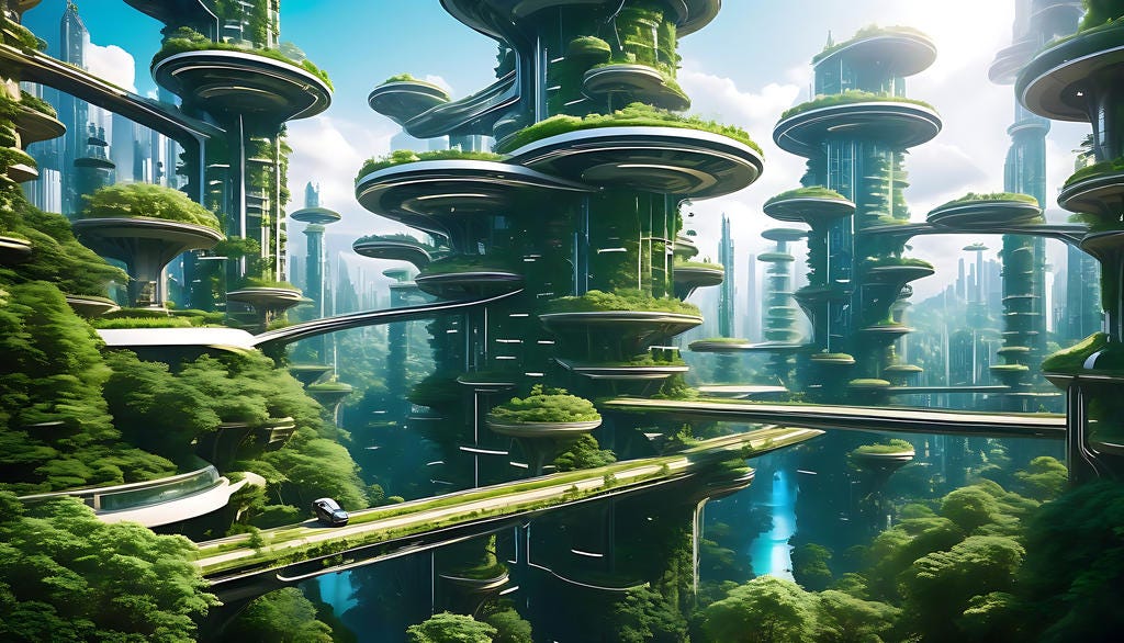 Futuristic forest city by RajRaja on DeviantArt