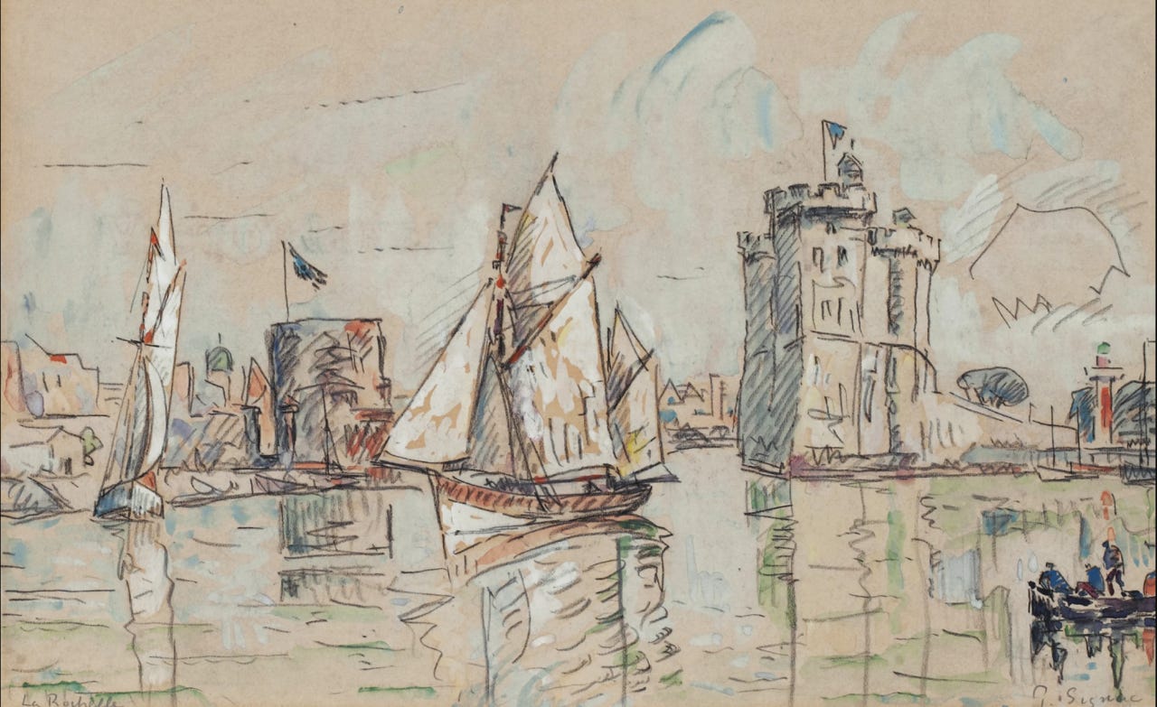 Signac La Rochelle harbor Signac La Rochelle harbor